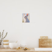 White Sphinx Cat and Flowers Poster (Keuken)