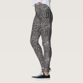 White Spider Web Halloween Design on Black Leggings (Links)