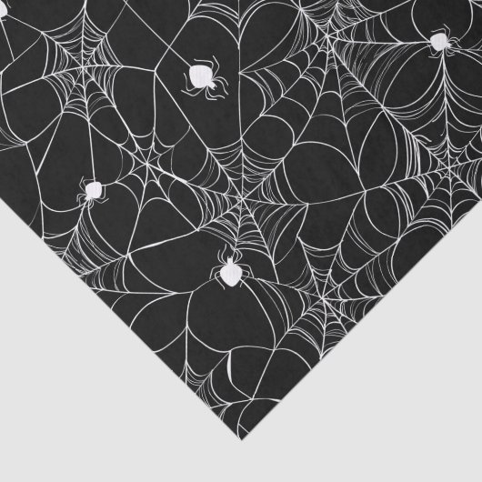 White Spider Web Halloween Tissuepapier (Detail)