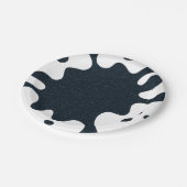 White Splash Charcoal Party Bord -  (Gekanteld)