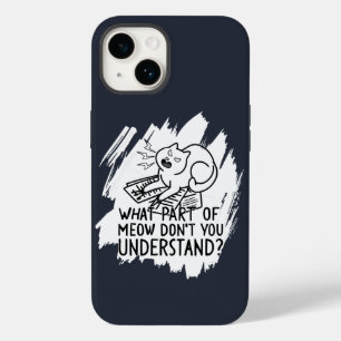 White Splash Funny Cat Quote Case-Mate iPhone 14 Hoesje