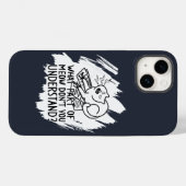 White Splash Funny Cat Quote Case-Mate iPhone Case (Achterkant (horizontaal))