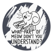 White Splash Funny Cat Quote