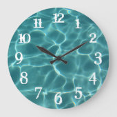 White Splash Numbers Swimming Pool Grote Klok (Voorkant)