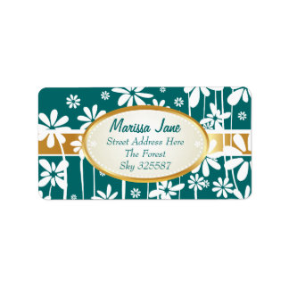 White Spring Bloemen label