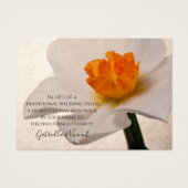 White Spring Daffodil Wedding Charity Kaart (Voorkant)