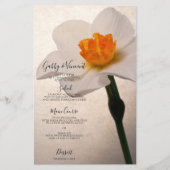 White Spring Daffodil Wedding Menu (Voorkant)