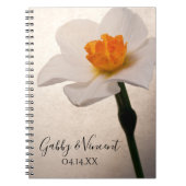 White Spring Daffodil Wedding Notitieboek (Voorkant)