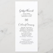 White Spring Daffodil Wedding Programme (Dos)