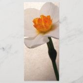 White Spring Daffodil Wedding Programme (Devant)