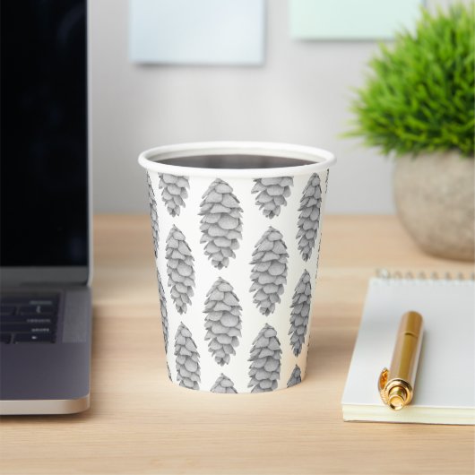 White Spruce Cone Paper Cup Papieren Bekers (Insitu)