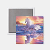 White Stallion Magnet Magneet (Voorkant / Achterkant)