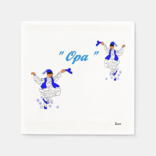 White Standard Cocktail Paper Napkins Evzones Servet