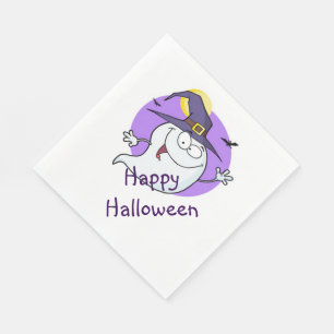 White Standard Luncheon Napkin/Halloween Servet