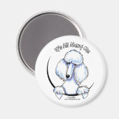 White Standard Poodle IAAM Magneet (Voorkant / Achterkant)