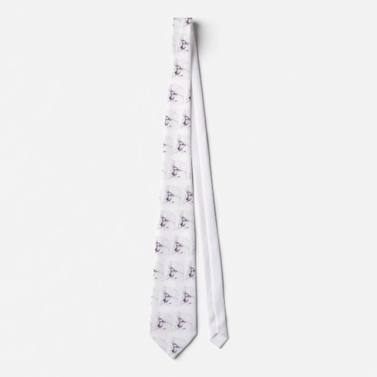 White Standard Poodle Stropdas (Voorkant)