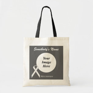 White Standard Ribbon Sjabloon door Kenneth Yoncic Tote Bag