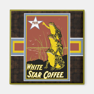 White Star Frog Coffee Magnet Magneet