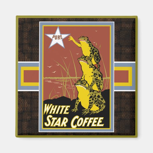 White Star Frog Koffiemagneet Magneet (Voorkant)