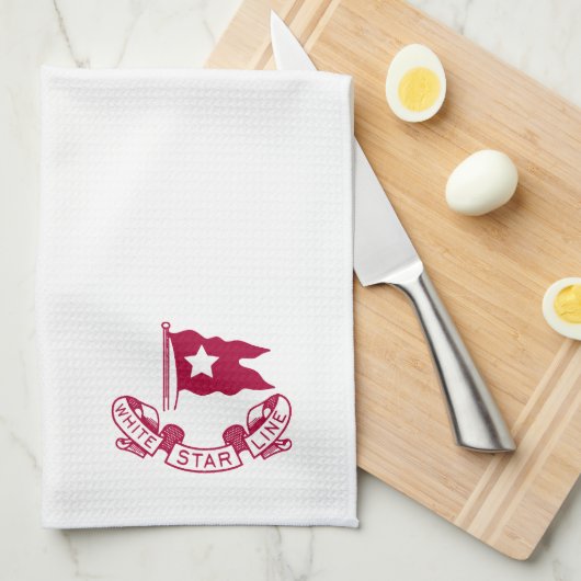 White Star Line logo Theedoek (Quarter Fold)