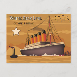White Star Line, Olympische en Titanic overzeese s Briefkaart