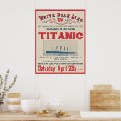 WHITE STAR LINE (Titanic) Poster (Keuken)