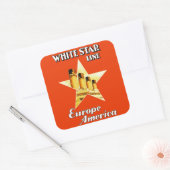 White Star Line Vierkante Sticker (Envelop)