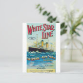 White Star Line,  zee reisposter Briefkaart (Staand voorkant)