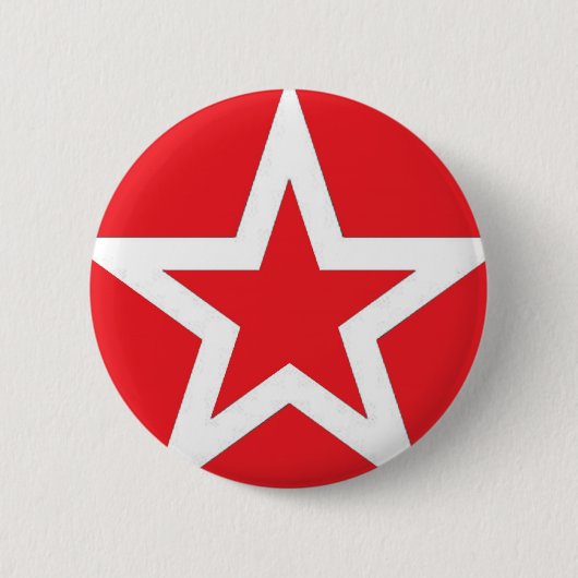 White Star on Red - Button (Voorkant)