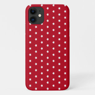 white star patroon op rode Hoesje-Mate iPhone case