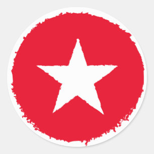 White Star Symbol, symbool voor patriottisch milit Ronde Sticker