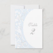 White Starfish Blue Beach Wedding Numéro de table (Devant)