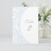 White Starfish Blue Beach Wedding Numéro de table (Debout devant)