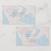 White Starfish & Blue Burlap Beach Refer a Friend Aanbevelingskaartje (Voorkant / Achterkant)