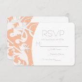 White Starfish Coral Beach Elegant Wedding RSVP (Voorkant / Achterkant)
