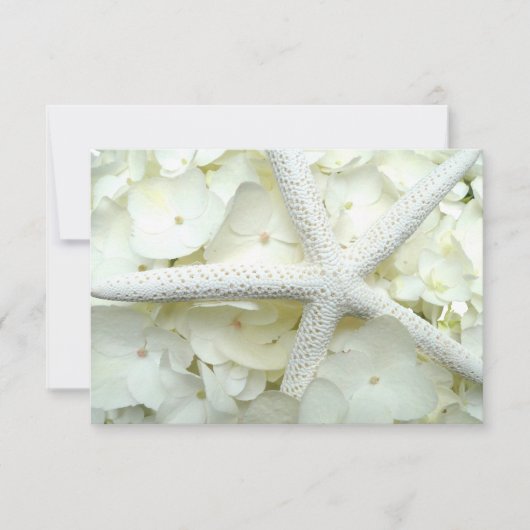 White Starfish Floral Blank Note Notitiekaartje (Voorkant)