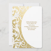 White Starfish Gold Beach Invitations de mariage (Dos)