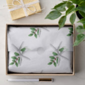 White Starfish in Holly-kerstpapier Tissuepapier (Geschenk)