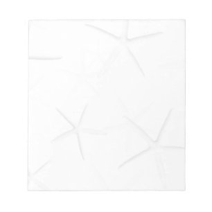 White Starfish Tropical Blank Note Pad Notitieblok