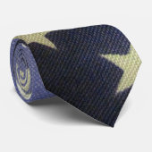 White Stars Necktie Stropdas (Opgerold)