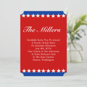 White Stars Patriotic Party Invitation (Debout devant)