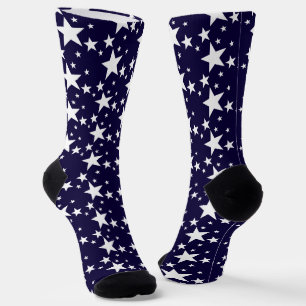 White Stars Pattern Sokken