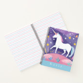 White Stepping Unicorn Elementary Notitieboek (Binnen)