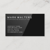 White Stone | Zwart gloss Visitekaartje (Achterkant)