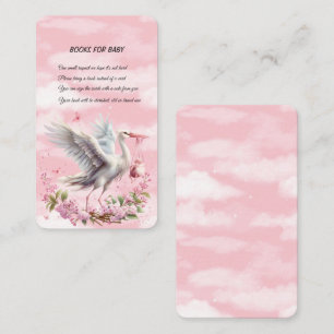White Stork Pink Baby Girl Boek Verzoek Informatiekaartje