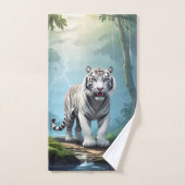 White Storm Tiger – Jungle Lightning Fantasy Mouse (Serviette à main)