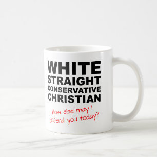 White Straight Conservative Christelijk Funny Mug Koffiemok