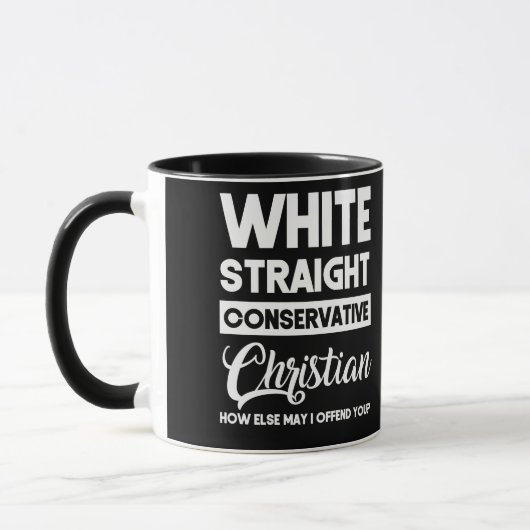 White straight Conservative Christelijk offensief Mok (Links)