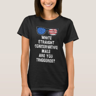 White Straight Conservative Male ben je in actie g T-shirt