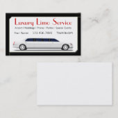 White Stretch Limousine Visitekaartje (Voorkant / Achterkant)